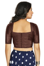 Aastha Fashion Women's Coffee Art Silk Designer Traditional Readymade Blouse