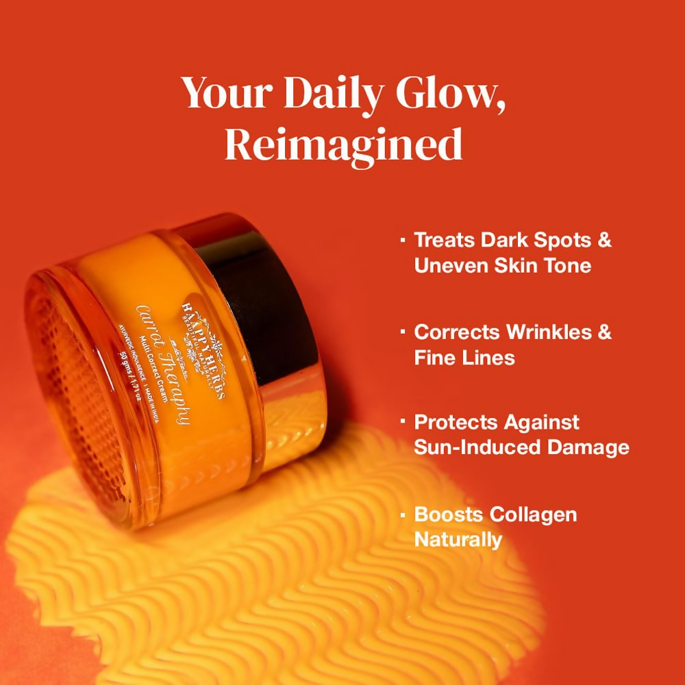 Haappyherbs Carrot Theraphy Multi-Correct Cream - Distacart