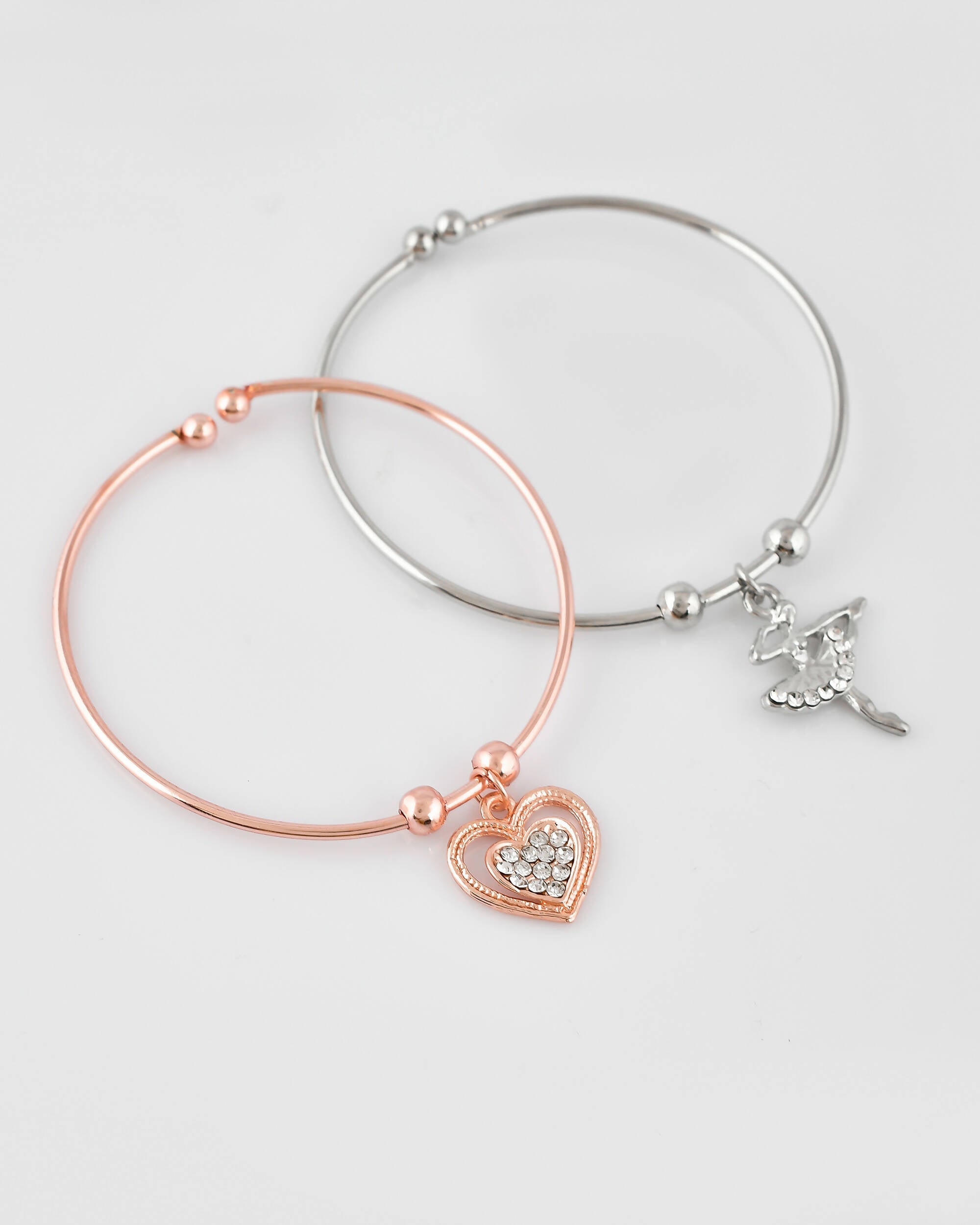 VOJ Stainless Steel Beads Gold-plated Bracelet Set (Pack of 2) - Distacart