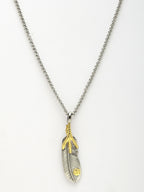 NVR Men's Silver-Plated Stainless Steel Pendant with Chain