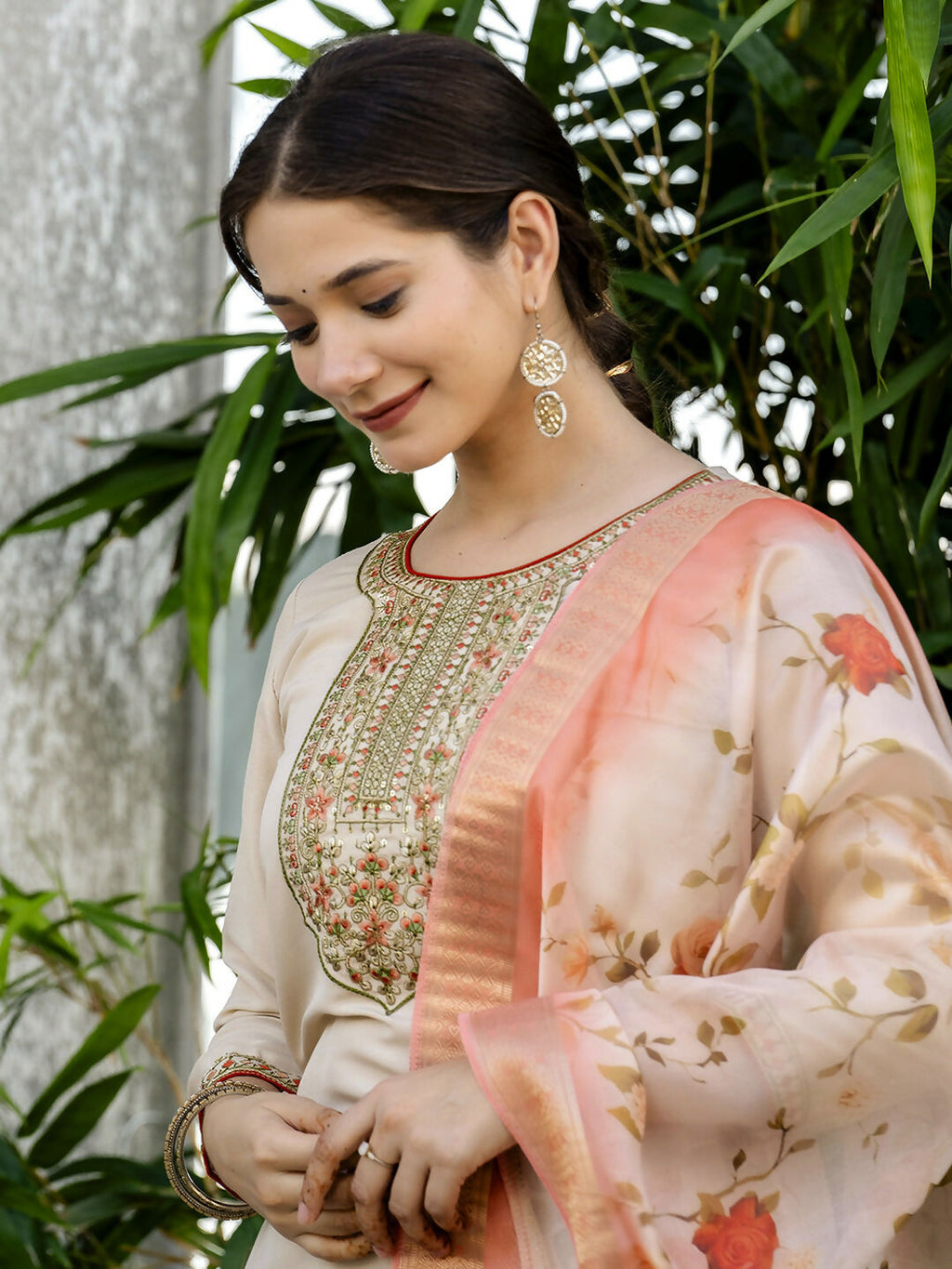 The52 Women's Beautiful Rayon Fabric Embroidery Work Straight Kurta Pant and Dupatta Set - Distacart