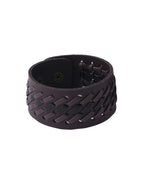 NVR Men's Brown Leather Bracelet - Distacart