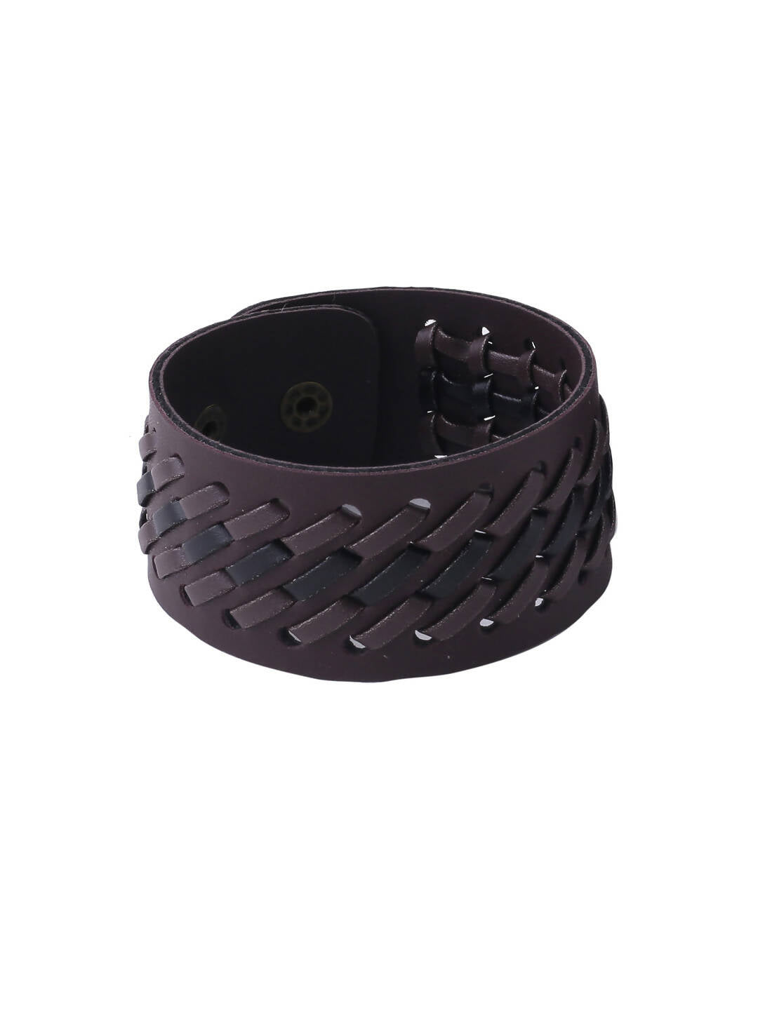 NVR Men's Brown Leather Bracelet - Distacart