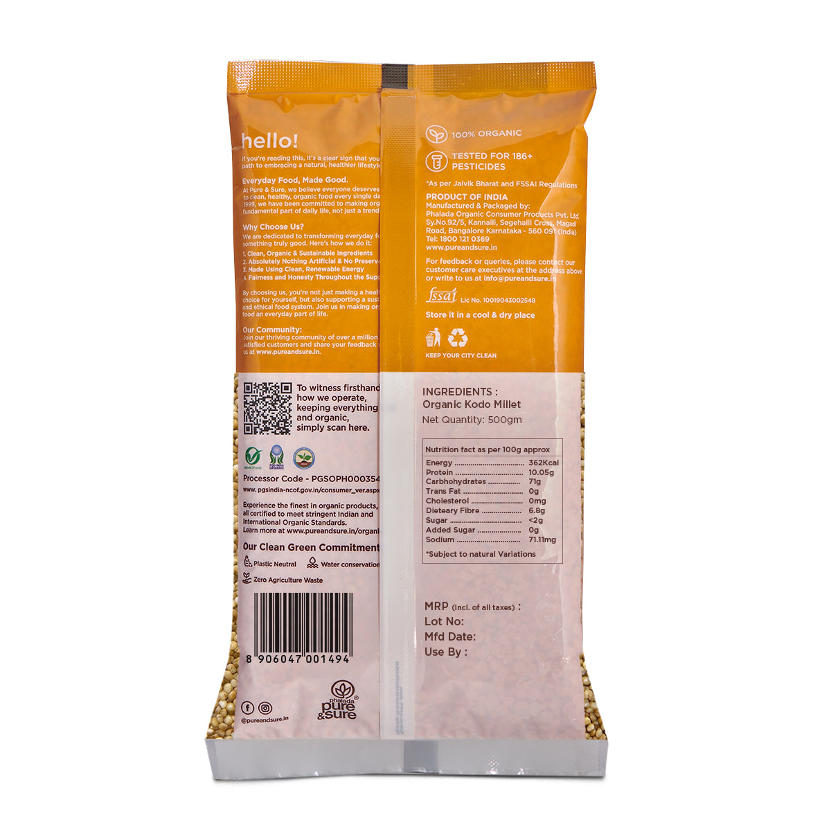 Pure & Sure Organic Kodo Millet - Distacart