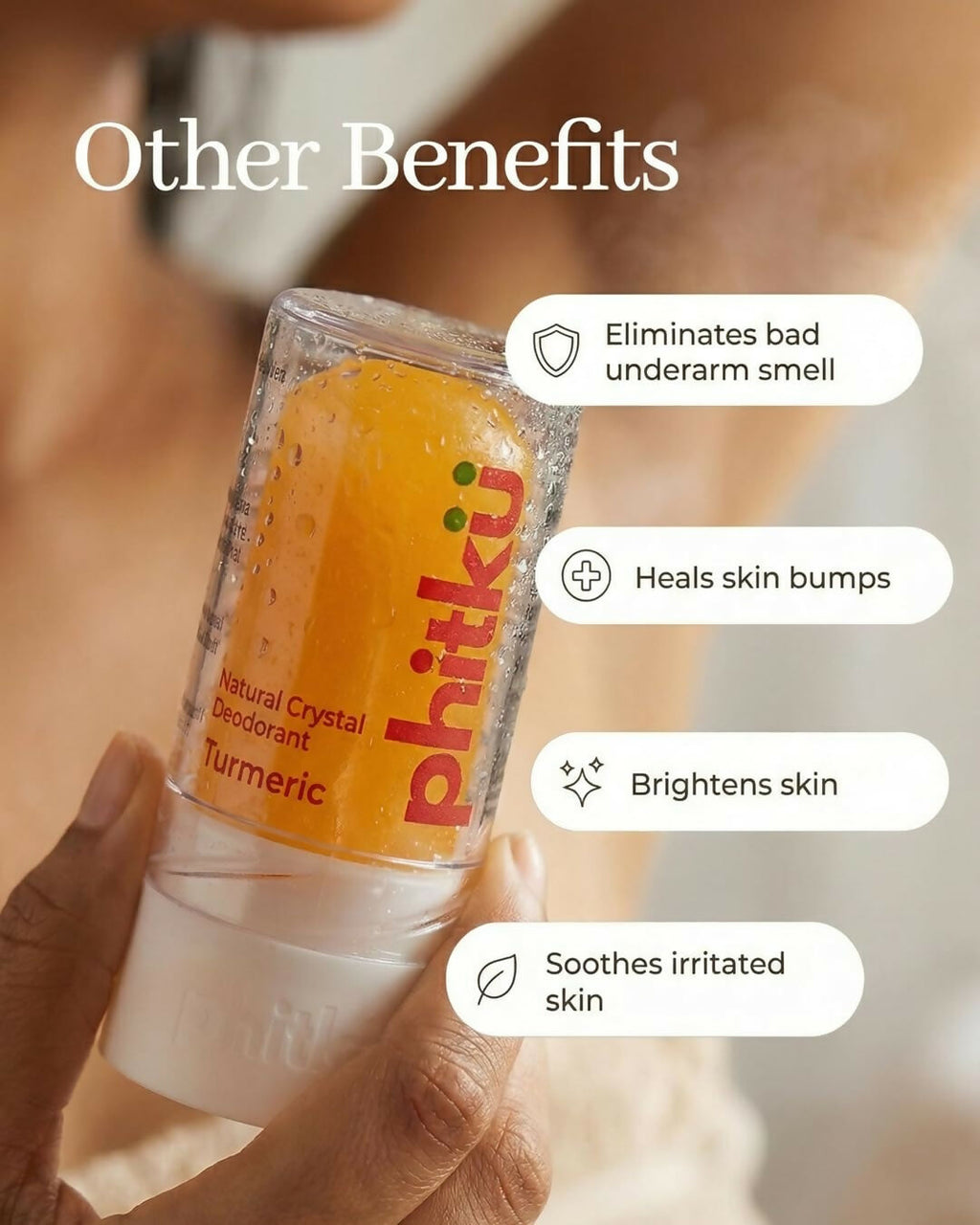 Phitku Crystal Roll On Deo with Turmeric - Distacart