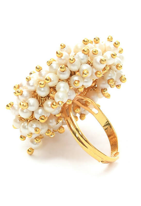 Mominos Fashion Joharkamal Gold-Plated Beads Work Bangles with Rings - Distacart