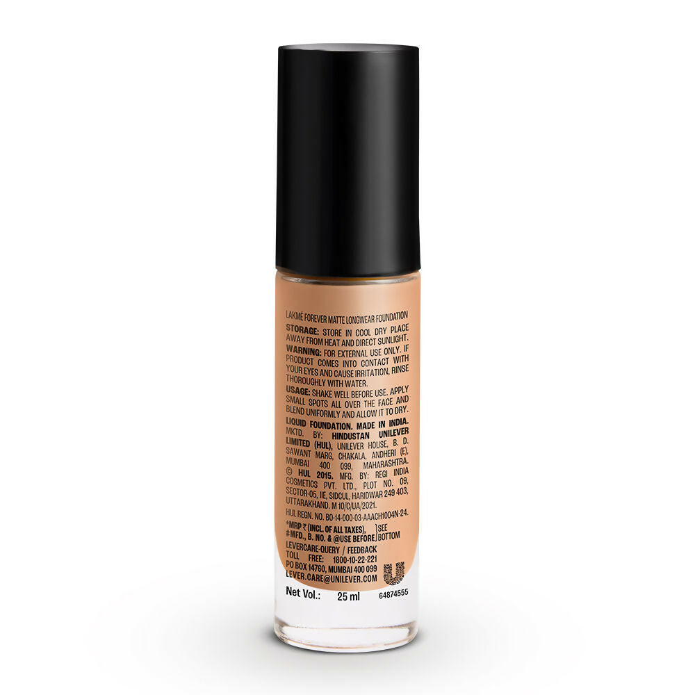 Lakme Forever Matte Longwear Foundation - Warm Natural