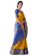 Mimosa Women's Gold Kanjivaram Art Silk Saree - Distacart
