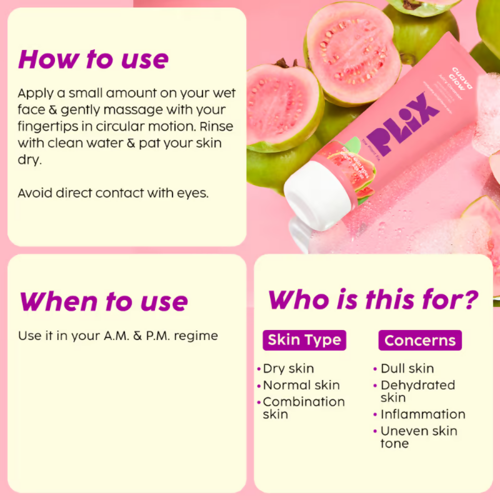 PLIX The Plant Fix Guava 10% Vitamin C Face Serum & Face Wash Combo