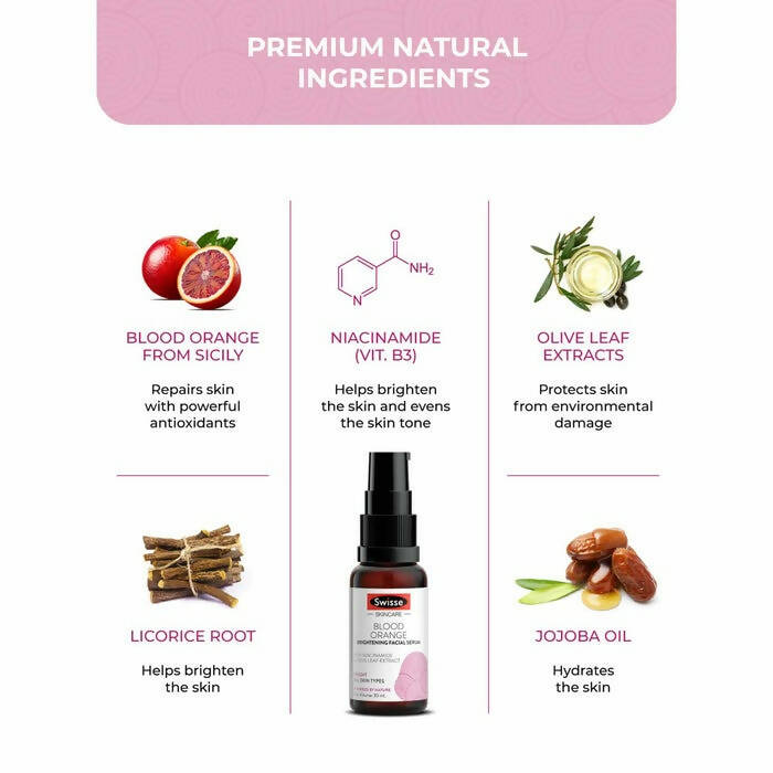 Swisse Skincare Blood Orange Brightening Facial Serum with Vitamin C