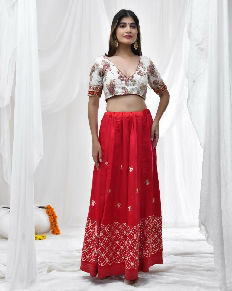 Amodini Designer Studio Floral Embroidered Blouse