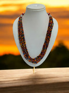 Inhanns Bloom Handmade Beaded Only Necklace - 12 Layers - Multicolor Necklace