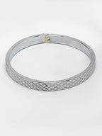 NVR Men's Silver-Plated Stainless Steel Kada Bracelet - Distacart