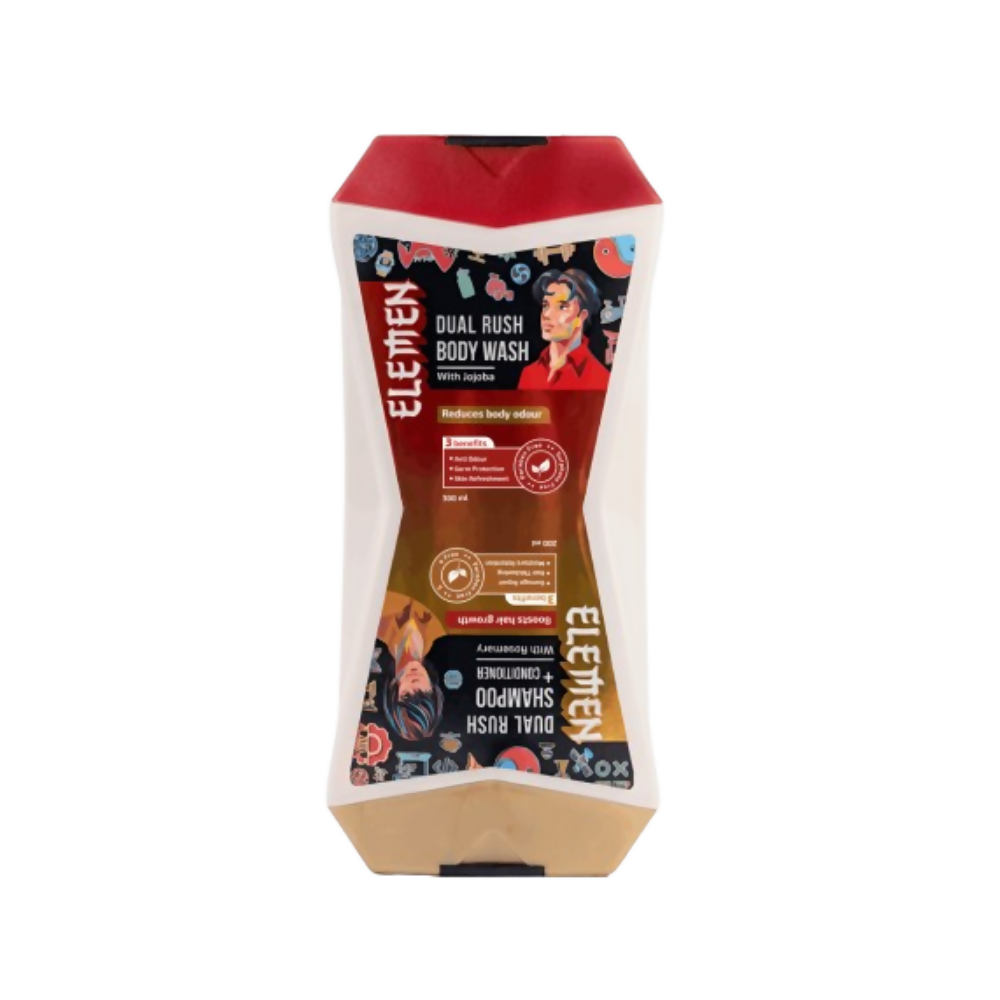 Elemen Dual Rush – Body Wash + Shampoo & Conditioner with Jojoba and Rosemary