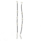 Mominos Fashion Kamal Johar Oxidised Elephant Design Silver/Black Anklets