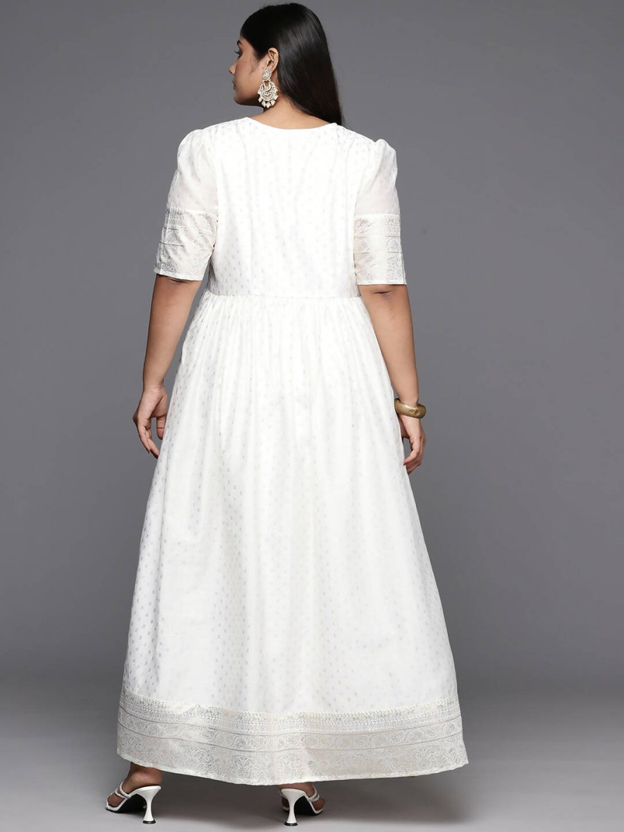 Ahalyaa Women's Traditional wear Ethnic Dress - Off White - Distacart