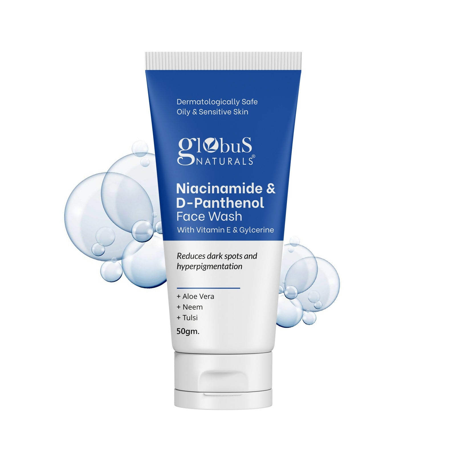 Globus Naturals Niacinamide & D-Panthenol Face Wash with Vitamin E & Glycerine - Distacart