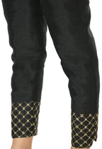 Mominos Fashion Moeza Silk Black Color Pant