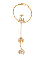 Ruby Raang Gold Chand Kundan Haath Phool - Distacart