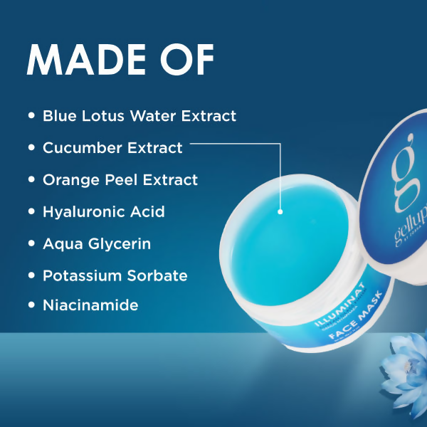 Zobha Illuminat Korean Glass Finish Face Mask With Blue Lotus Water Extract