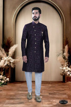 Joban Fashion Men's Wine TR Kurta with Pyjama
