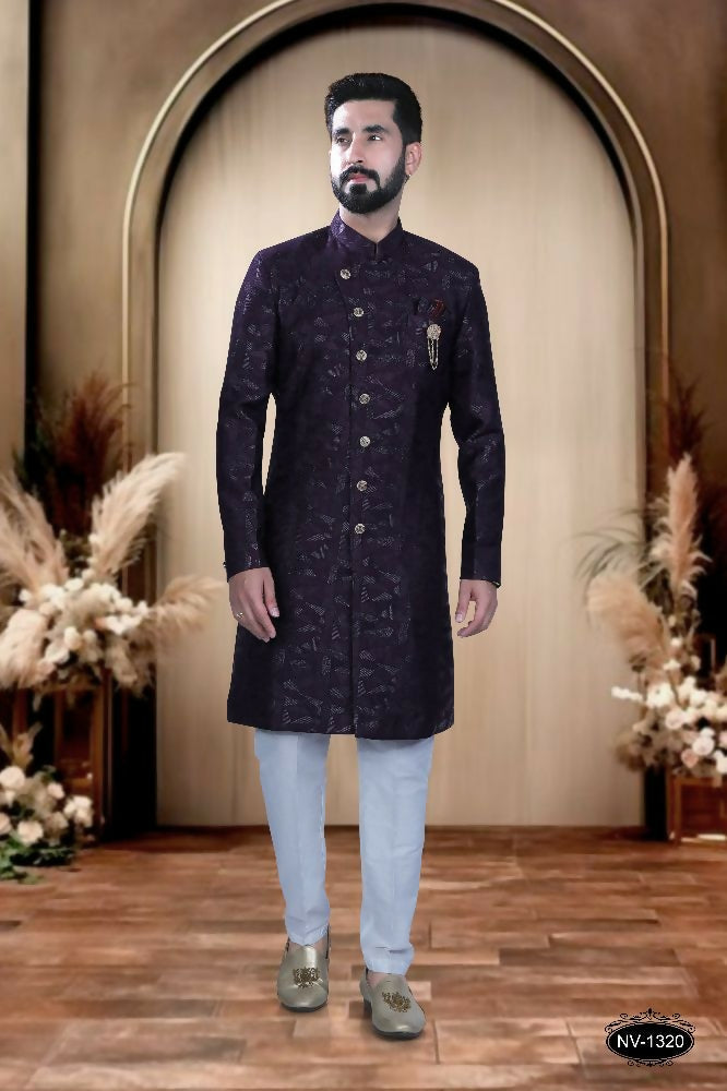 Joban Fashion Men's Wine TR Kurta with Pyjama