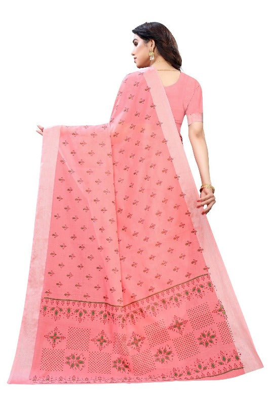  Chanderi Designer Saree (DIYA PEACH)