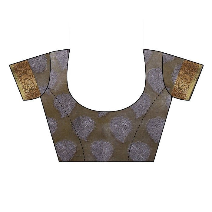 Vamika Mustard Jari Work Cotton SilkBlouse
