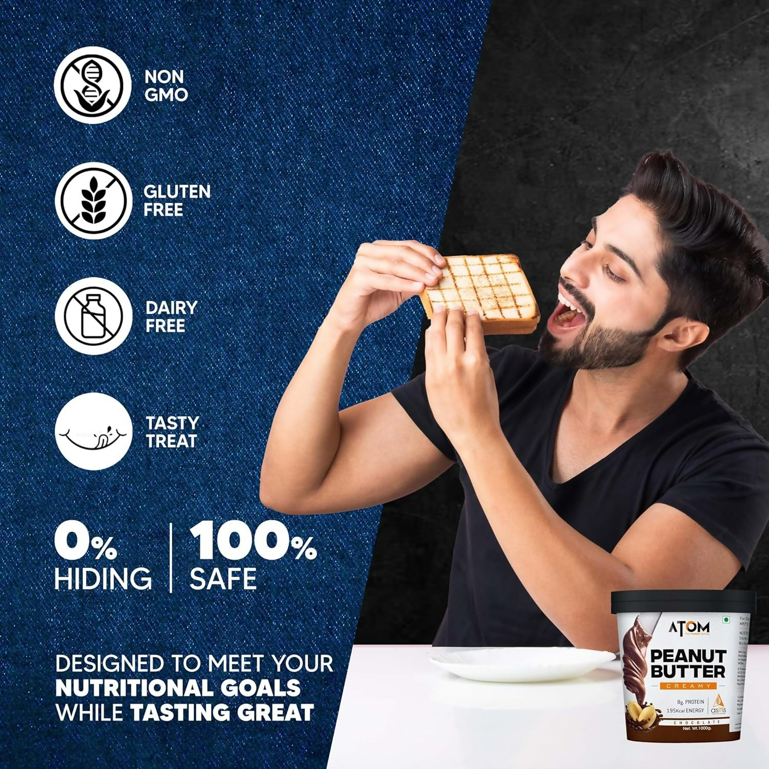 As-It-Is Nutrition Atom Chocolate Peanut Butter Creamy - Distacart