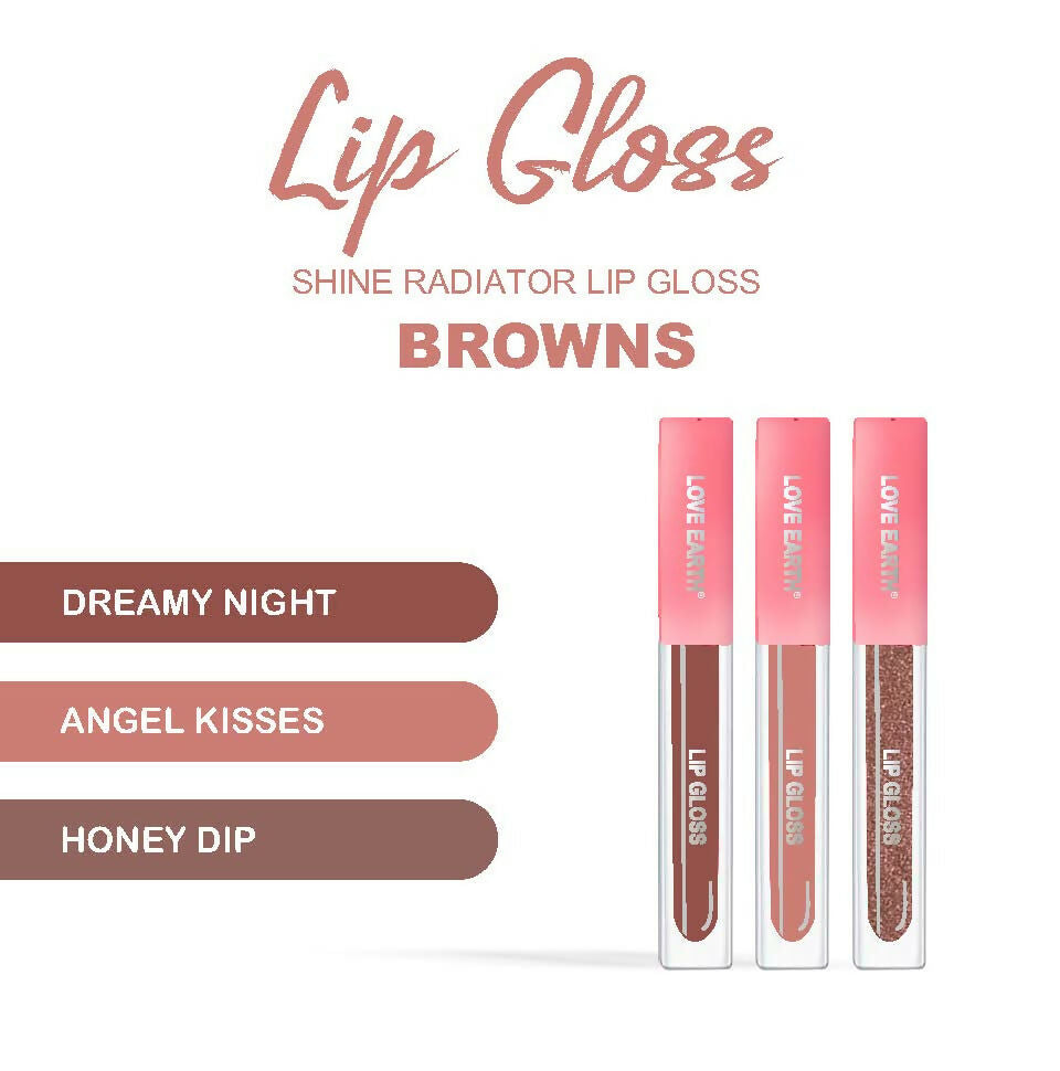 Love Earth Liquid Lip Gloss - Browns