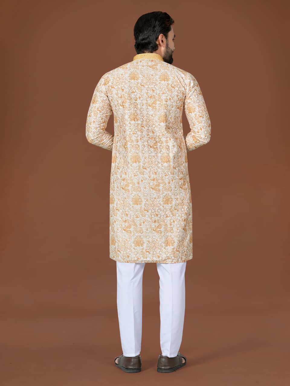Anaita L Yellow Lucknowi Silk Straight Kurta