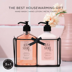 Kimirica Hand Wash & Hand Lotion Duo set Kit with Metal Caddy
