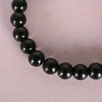 NVR Men & Women Black Marbel Crystal Elasticated Bracelet - Distacart