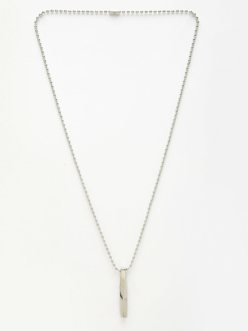 NVR Men's Silver-Plated Stainless Steel Pendant with Chain