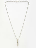 NVR Men's Silver-Plated Stainless Steel Pendant with Chain