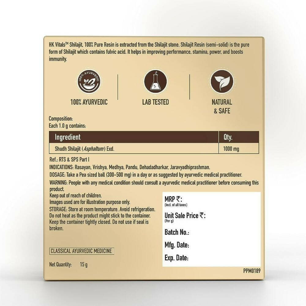 HK Vitals Pure Himalayan Sj Resin - Distacart