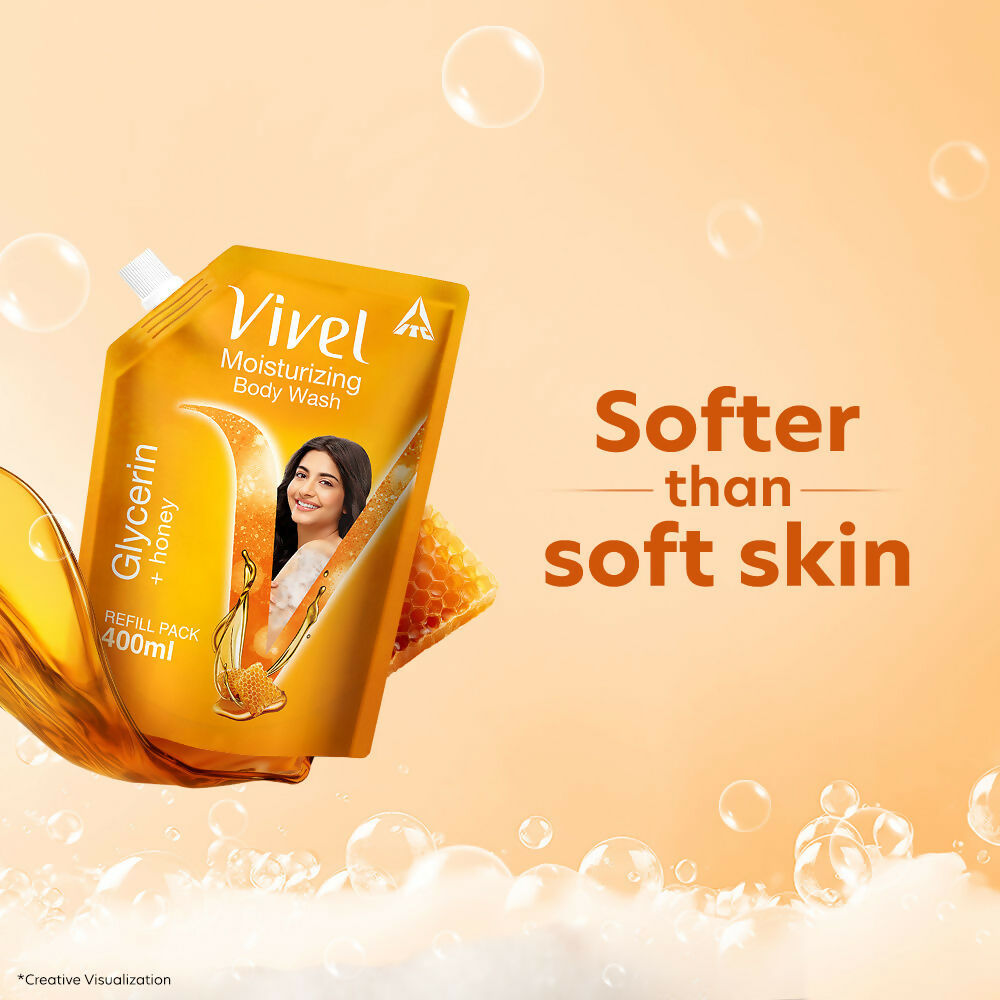 Vivel Moisturizing Bodywash Glycerin + Honey Refill Pack