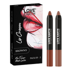 Love Earth Lip Crayon Non-Transfer Lipstick - Browns