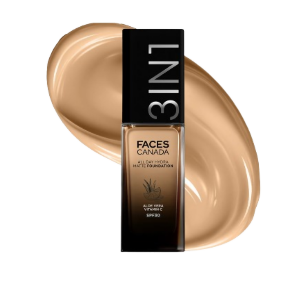 Faces Canada 3 in 1 All Day Hydra Matte Foundation - Honey Beige 031