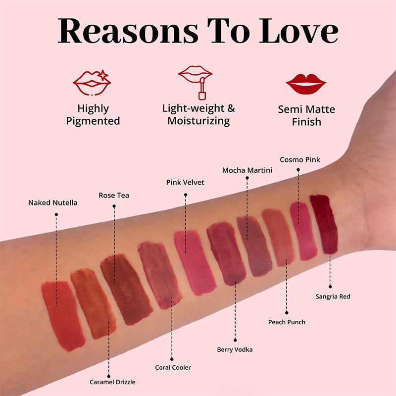 Enn Long-Lasting Liquid Lipstick With Ghee - Full Coverage & Transferproof - Peach Punch