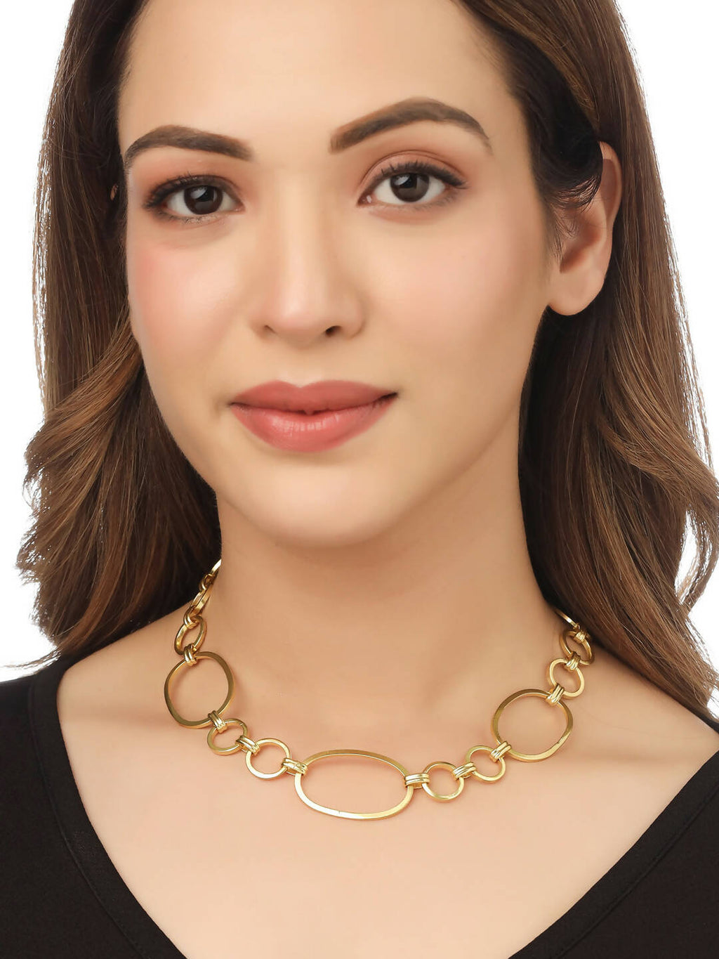 NVR Women Gold-Polished Statement Necklace