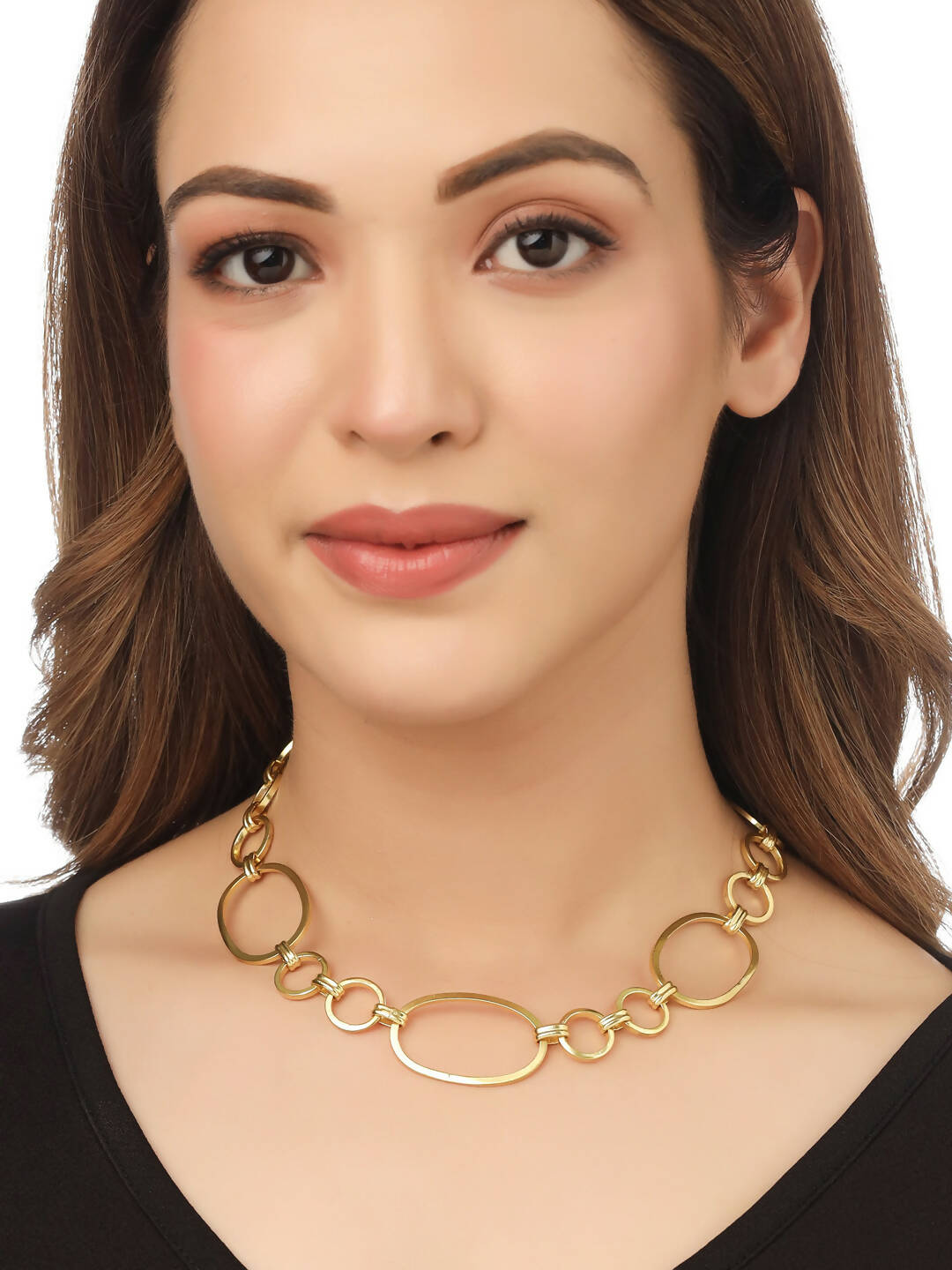 NVR Women Gold-Polished Statement Necklace