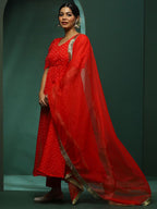 Sangria Printed Kurta & Trouser With Dupatta