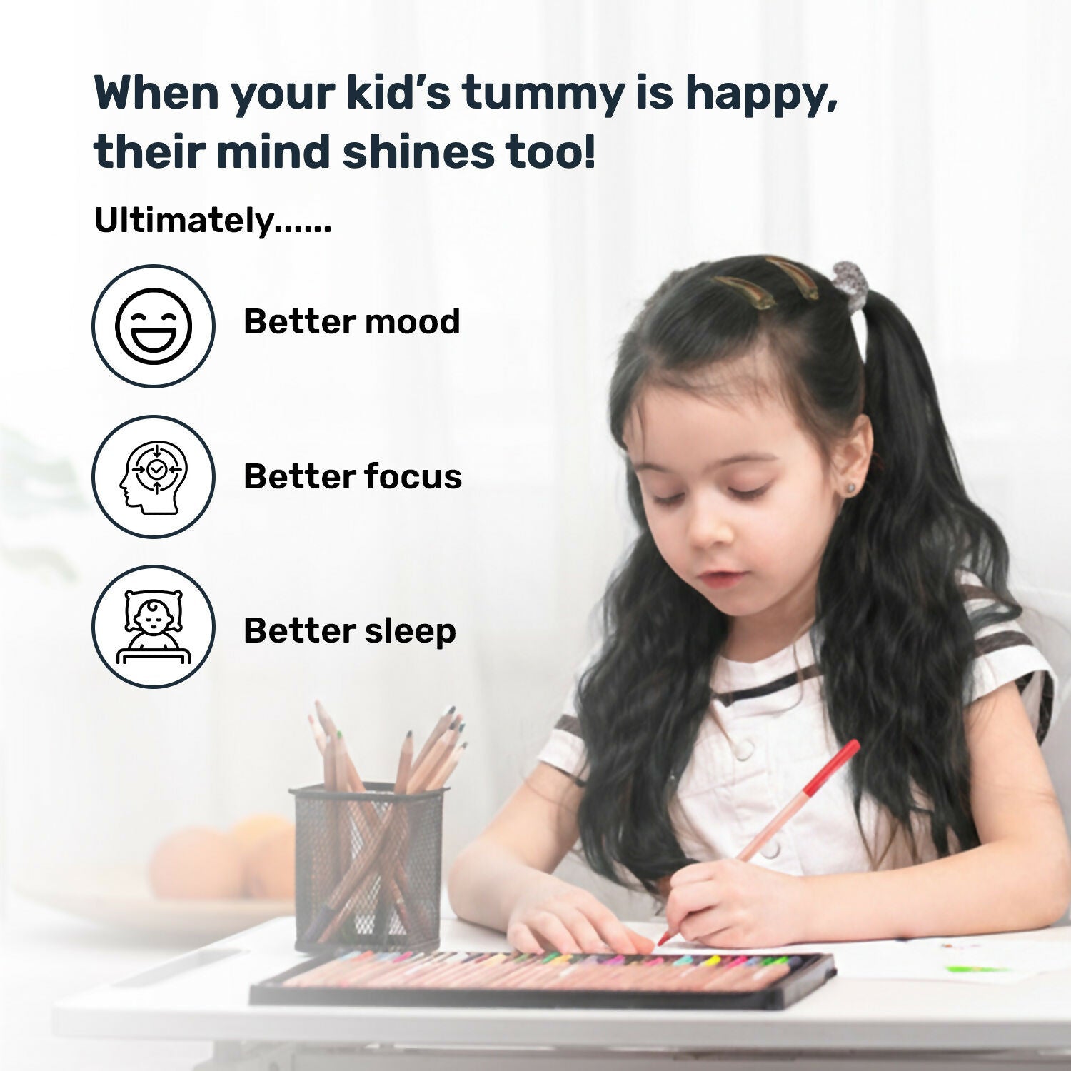 Miduty Probiotics+ Kids - Pre, Pro & Postbiotic, 6B CFU, Sunfiber, Butyrate – Gut & Immune Support