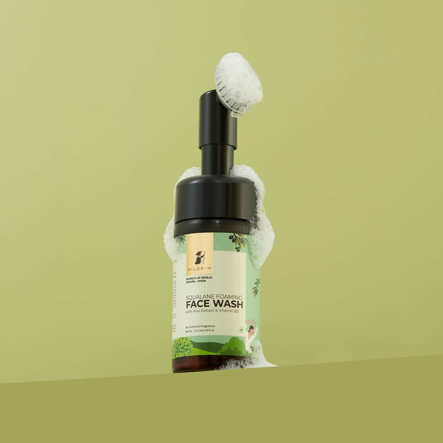 Pilgrim Spanish Foaming Face Wash With Kiwi Extracts & Aloe For Skin Hydration - Distacart