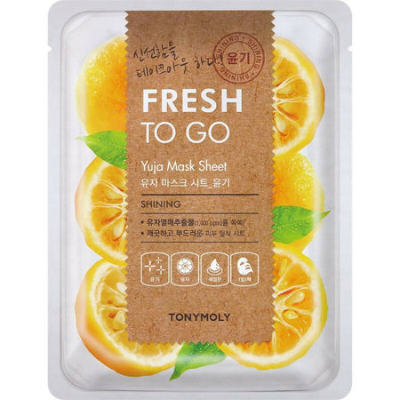 Tonymoly Fresh To Go Yuja Mask Sheet Shining - Korean Skincare