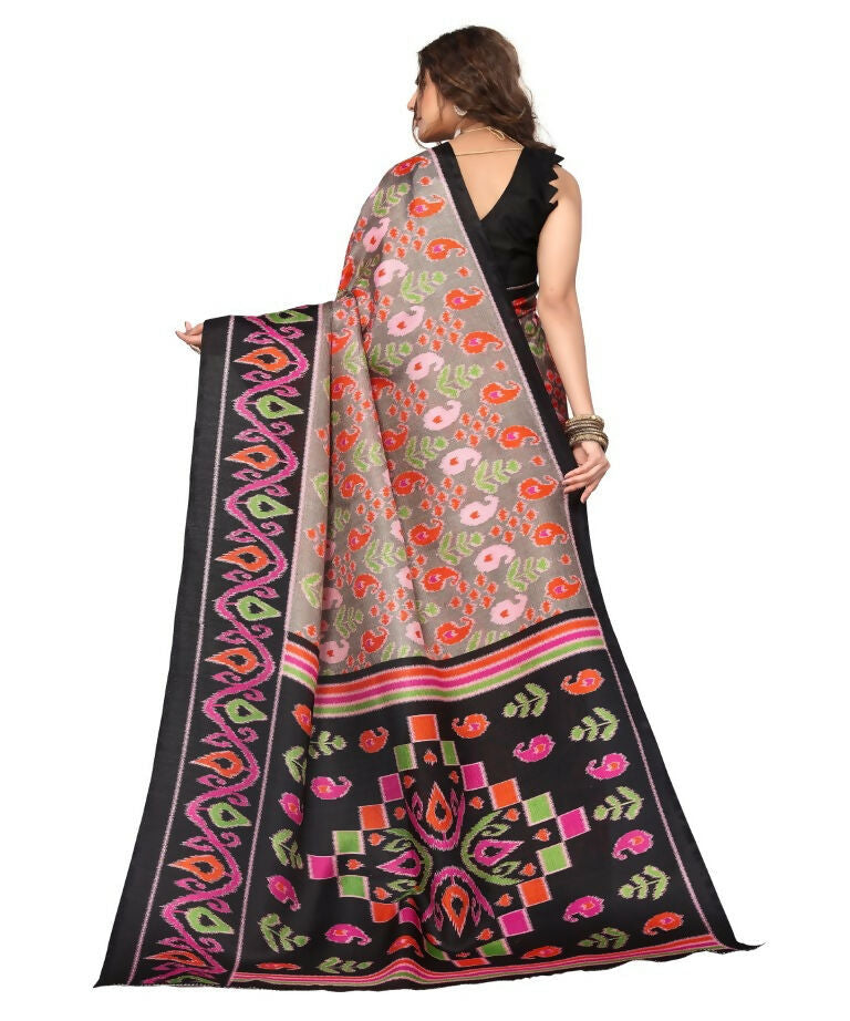 Vamika Black Printed Art Silk Saree