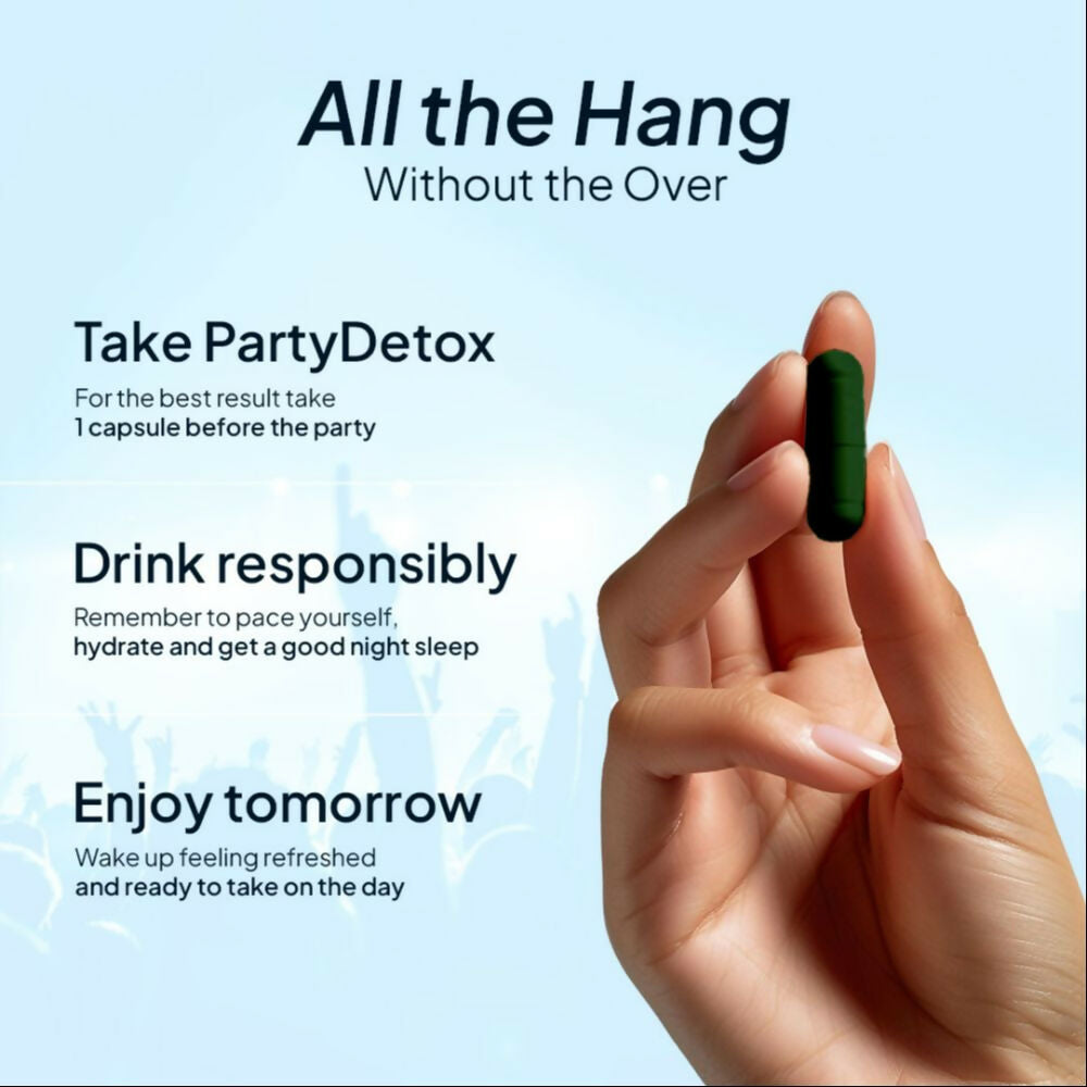 Miduty Party Detox Anti Hangover Formula to Party Smart Capsules