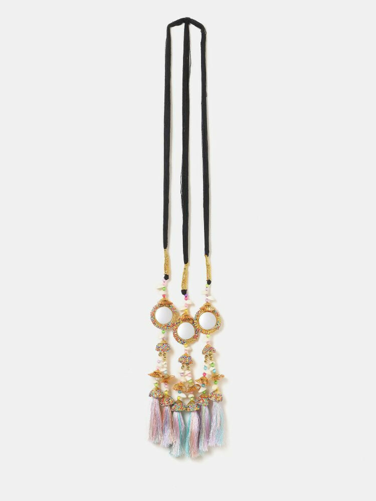 Ruby Raang Shell And Mirror Work Parandi - Distacart