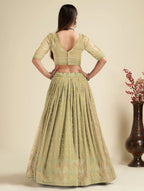 Lehenga Mart Designer Wedding Lehenga Choli For Women - Mehndi